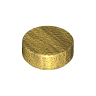 Lego Tile Round 1 x 1 / Pearl Gold