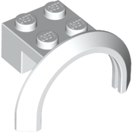 Lego Wheel Arch, Mudguard 4 x 2 1/2 x 2 with 2 x 2 Plate / White