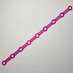 Clikits Connector, Rod 1 x 25 with 9 Holes / Trans-Dark Pink