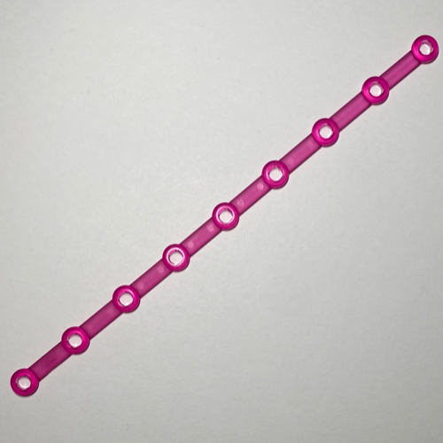 Lego Clikits Connector, Rod 1 x 25 with 9 Holes / Trans-Dark Pink
