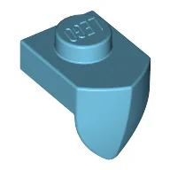 Plate Special 1 x 1 with Vertical Tooth / Medium Azure