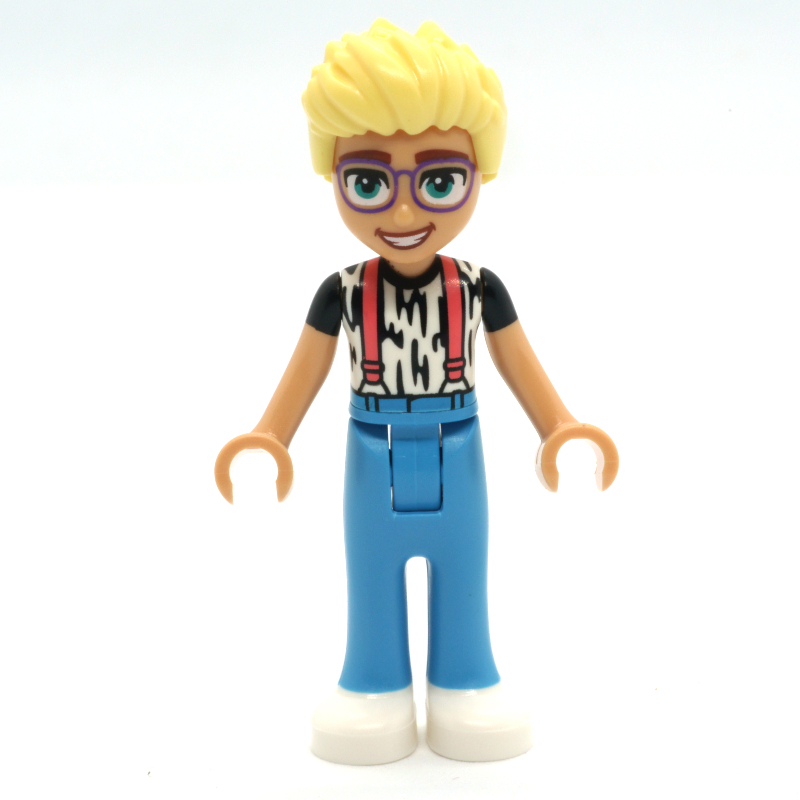 Lego Olly - Animal Print Shirt, Dark Azure Pants, White Shoes