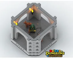 LEGO Castle Crossroads Room Instructions (PDF), Huntress and Dogs figurine, Bricks Dungeons and Adventures