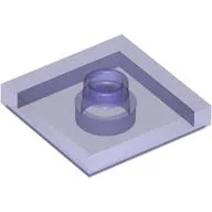 Plate Special 2 x 2 with Groove and Center Stud (Jumper) / Trans-Purple