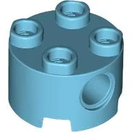Brick Round 2 x 2, Pin Holes / Medium Azure