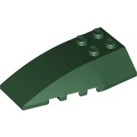 Brick Wedged, Curved 6 x 4 Triple / Dark Green