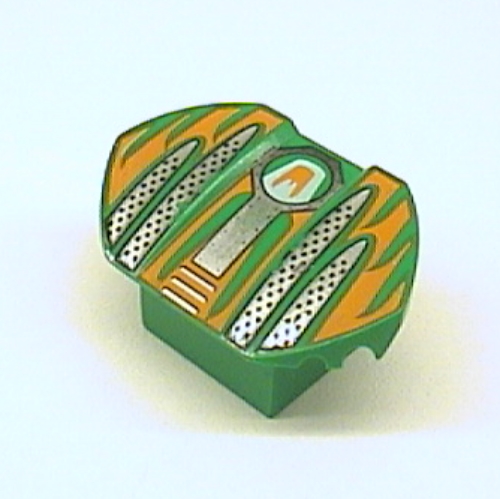 Lego Brick Curved 2 x 2 x 1 with Wings and Scratch Print