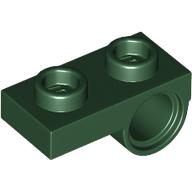 Lego Plate Special 1 x 2 with Pin Hole Underneath / Dark Green