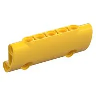 Technic Panel Curved 7 x 3 with 2 Pin Holes through Panel Surface / Yellow