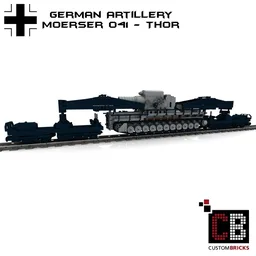 Custom WW2 Mörser Karl rail cars