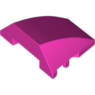 Lego Brick Wedged, Curved 4 x 3 No Studs [Plain] / Dark Pink