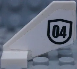 Tail Shuttle, Small with Black Number 04 Pattern on Both Sides (Stickers) - Set 60131