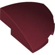 Brick Round Corner, Curved 3 x 3 x 1 Quarter Circle / Dark Red