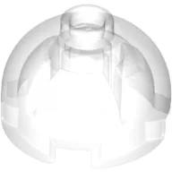 Brick Round 2 x 2 Dome Top, Hollow Stud / Trans-Clear