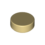 Lego Tile Round 1 x 1 / Tan