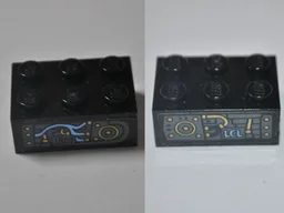 Brick 2 x 3 with Wires, '1607' and 'LCL' Pattern on Both Sides (Stickers) - Set 70622