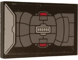 Tile 2 x 3 with Engine Pattern (Sticker) - Set 76081