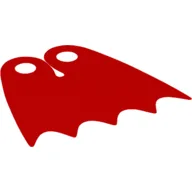 Neckwear Cape, Scalloped 5 Points, Tear-Drop Neck Cut [Spongy Stretchable Fabric] / Red