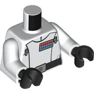 Torso, Imperial Officer Uniform, Director, Black Belt, Blue/Red Rank Indicator Print, White Arms, Light Nougat Hands / White