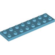 Lego Plate 2 x 8 / Medium Azure
