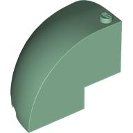 Lego Brick Round Corner 5 x 5 x 3 1/3 Quarter Dome Top [Plain] / Sand Green