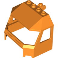 Lego Windscreen 4 x 6 x 4 Cab with Hinge and 1 x 4 Bottom Cutout / Orange