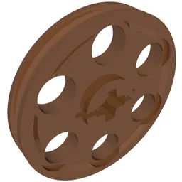 Technic Wedge Belt Wheel [aka Pulley] / Reddish Brown