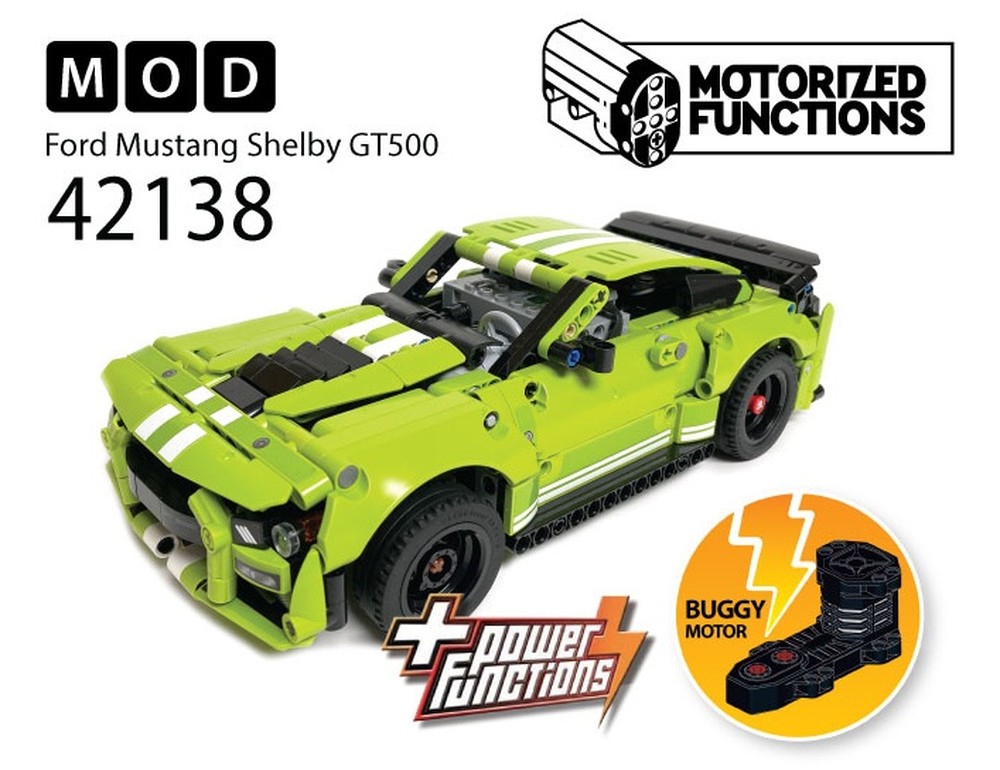 Lego 42138 Ford Mustang Shelby GT500 RC MOD for Buggy Motors