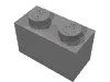 Brick 1 x 2 / Flat Silver