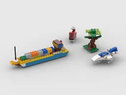 11009 - Jet, Tree, Firetruck, Container ship