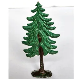 Plant, Tree Flat Pine painted with solid base (1950's version) / Green