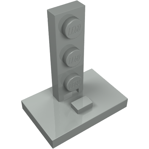 Lego Bracket 2 x 3 - 1 x 3 (Train Signal Stand) / Light Gray