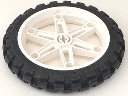 Wheel 61.6mm D. x 13.6mm Motorcycle, with Black Tire 81.6 x 15 Motorcycle (2903 / 2902)