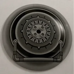 Dish 10 x 10 Inverted (Radar) with SW Tank Droid Print / Light Bluish Gray