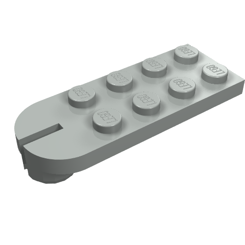 Lego Plate Special 2 x 5 with Towball Socket / Light Gray