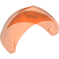 Lego Headwear Accessory Visor [Large with Trapezoid Top] / Trans-Neon Orange