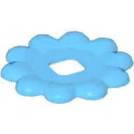 Clikits Icon Accent, Flower 3 5/8 x 3 5/8, 10 Petals with Raised Border / Trans-Light Royal Blue