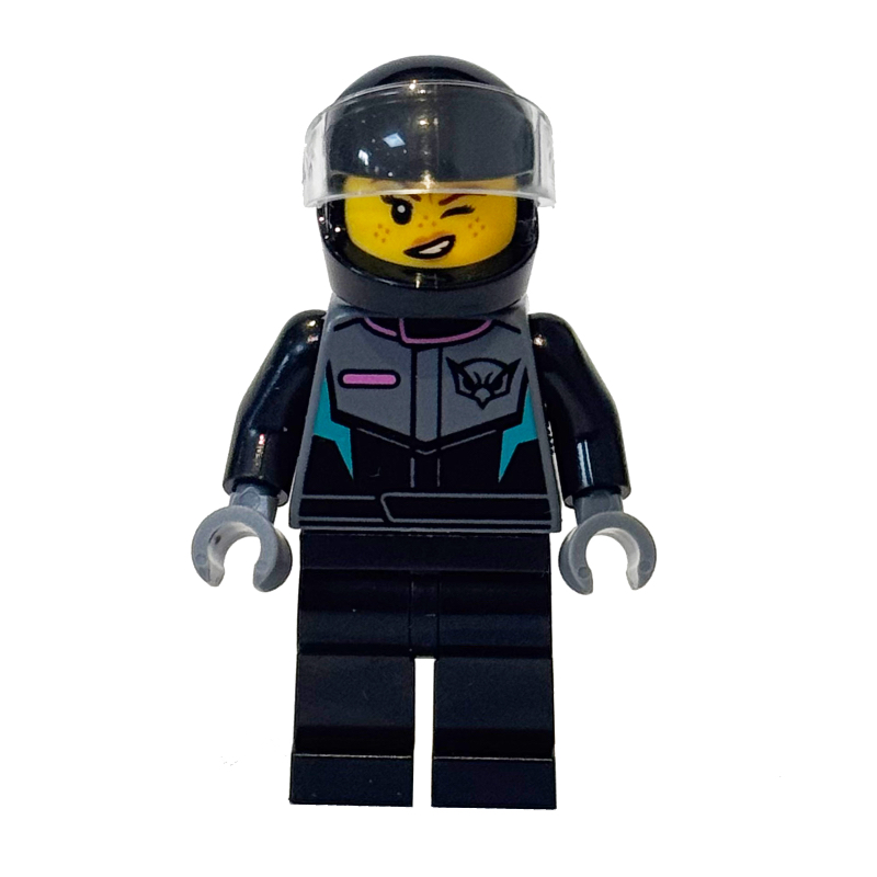 Lego Pilot, Black Suit, Helmet