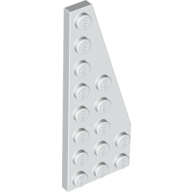 Lego Wedge Plate 8 x 3, 22° Right / White