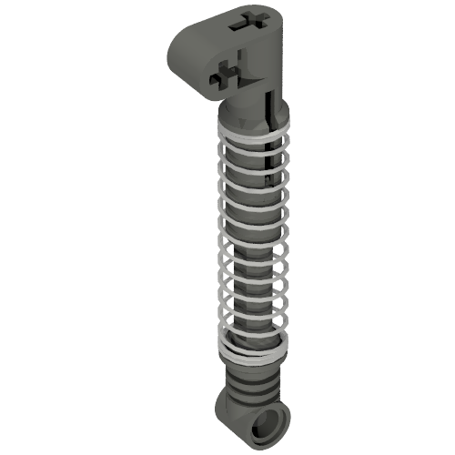 Lego Technic Shock Absorber 9.5L with Soft Spring / Dark Gray