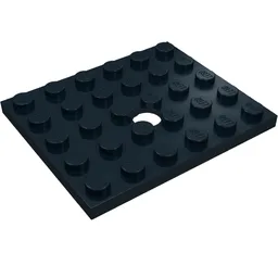 Plate Special 5 x 6 with Hole / Black