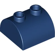 Brick Curved 2 x 2, Two Top Studs / Dark Blue