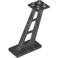 Lego Support 2 x 4 x 5 Stanchion Inclined [5mm wide posts] / Pearl Titanium