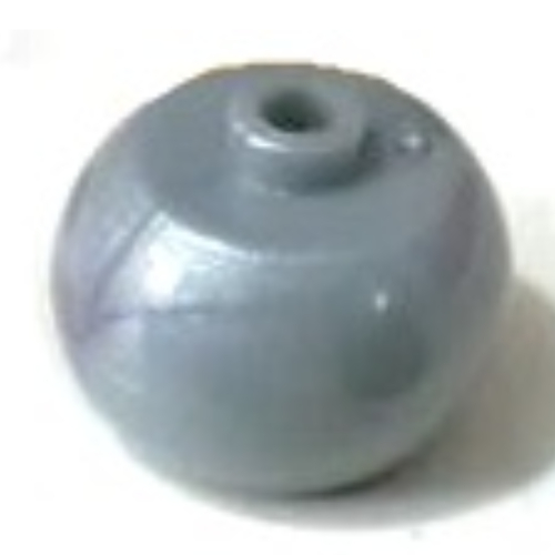 Lego Pen Bead, Round Orb / Pearl Light Gray