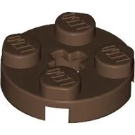 Plate Round 2 x 2 with Axle Hole Type 1 (+ Opening) / Brown