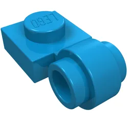 Plate Special 1 x 1 with Clip Light, Bar Hole [Thick Ring] / Dark Azure