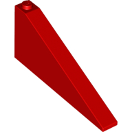 Lego Brick Sloped 25° 1 x 8 x 3 / Red