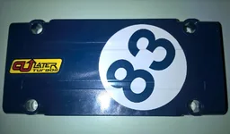 Technic, Panel Plate 5 x 11 x 1 with 'C U LATER TURBOS' and '83' in White Circle Pattern Model Left Side (Stickers) - Set 41999