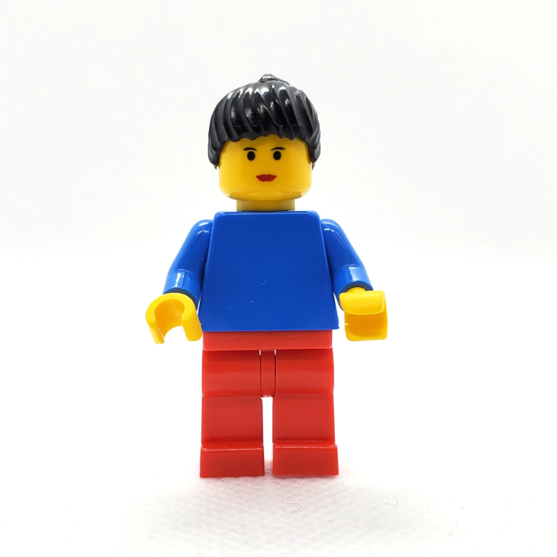Lego Soccer Player Blue Torso, Red Legs, Female 2