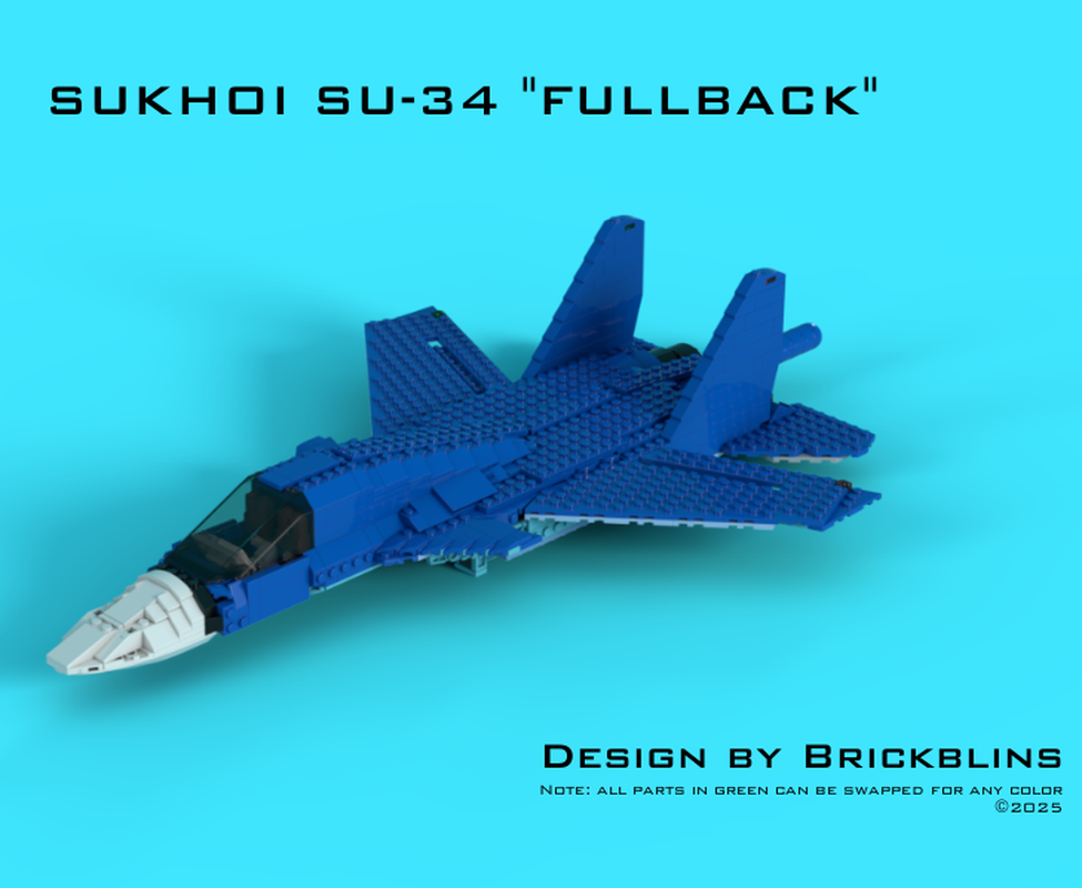 Lego Sukhoi SU-34 "Fullback" FREE INSTRUCTIONS